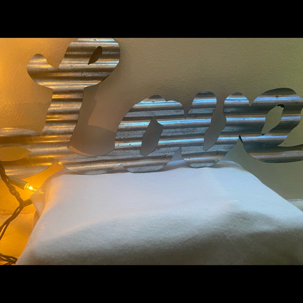 “Love” Rustic Metal Sign